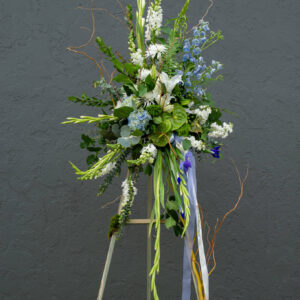 White, Blue and Green Easel
